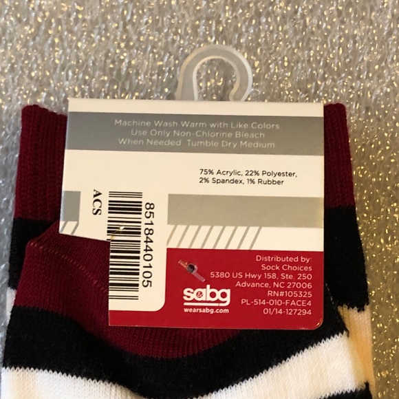 Handlebar Mustache Face Crew Socks - Sock Choices 1 pair NEW! - Picture 3 of 3